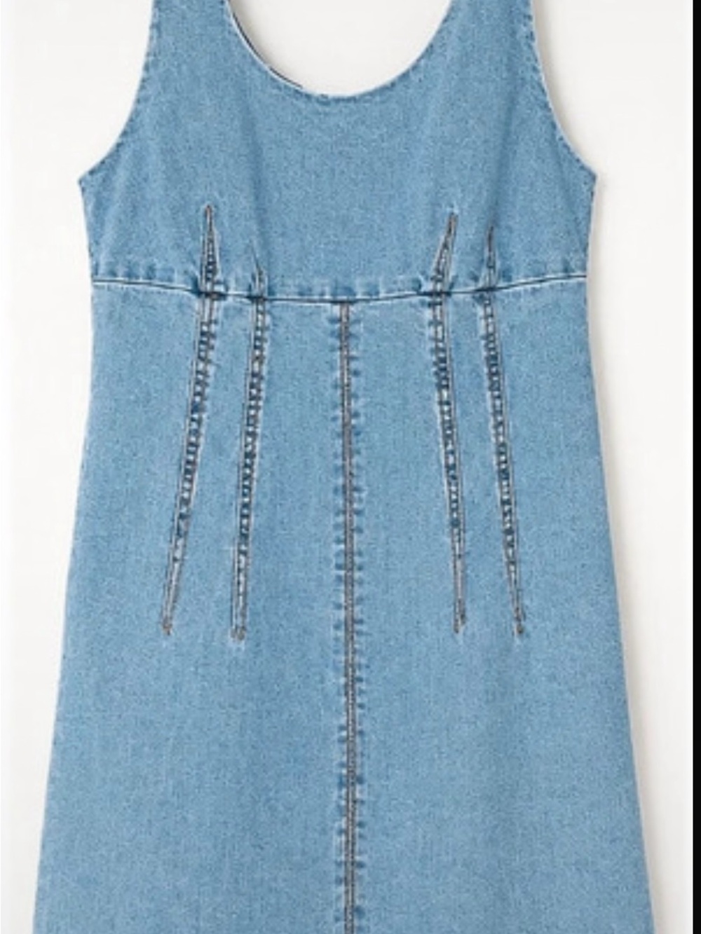 SO Light Blue Denim A-Line Tank Dress